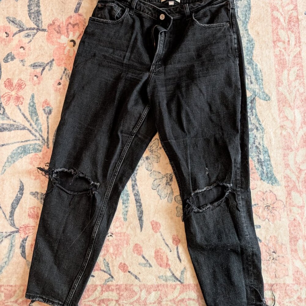 High Rise Mom Jean Cropped Abercrombie - Size 12